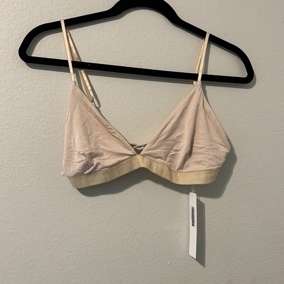 Johnathan Simkhai Jersey Triangle Bralette Champagne Large NWT - Picture 12 of 12